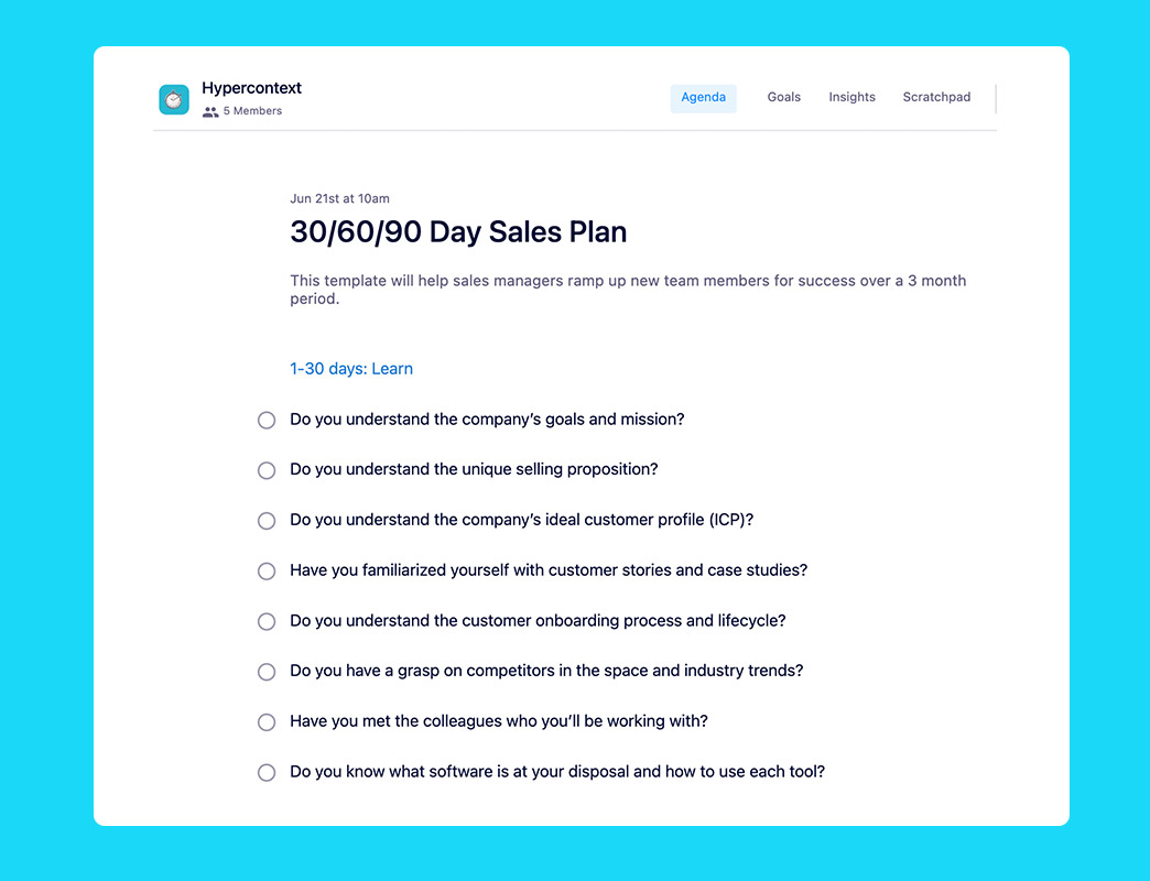 30 60 90 day plan sales feature image