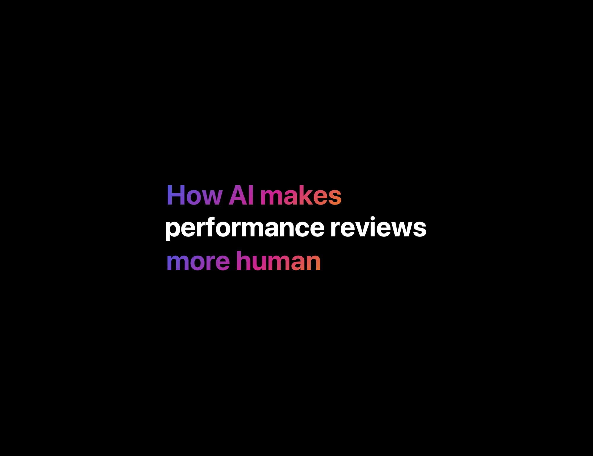 How AI make performance review more human